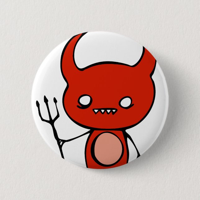 Badge Rond 5 Cm Démon mignon (Devant)