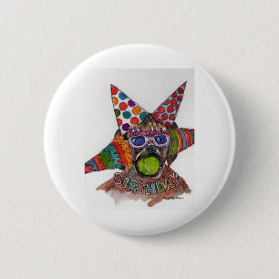 Badge Rond 5 Cm Dennis Rodman Boxer aquarelle peinture BD