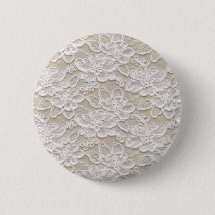 Badge Rond 5 Cm Dentelle florale vintage