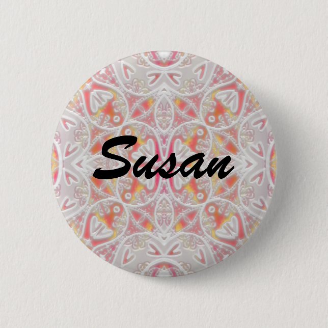 Badge Rond 5 Cm dentelle, Susan (Devant)
