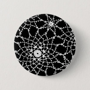 Badge Rond 5 Cm Dentelle vintage tatouée