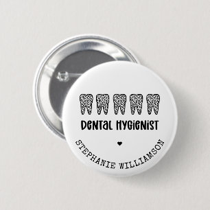 Badge Rond 5 Cm Dentis hygiénistes dentaires personnalisés Emprein