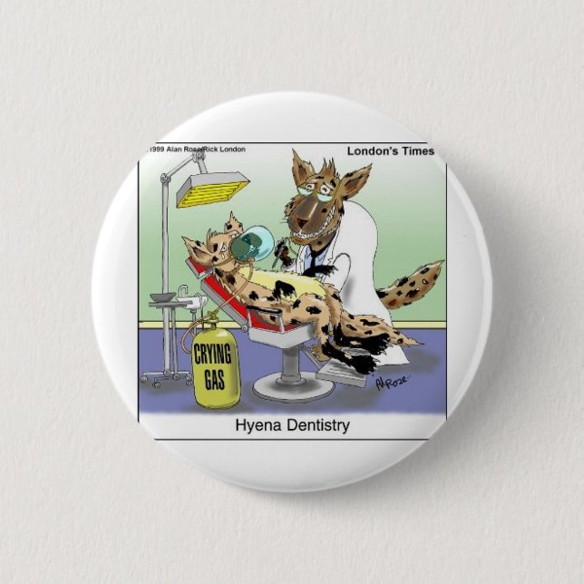 Badge Rond 5 Cm Dentisterie Hyena Dentisty Dons, Tee - shirts et O (Devant)