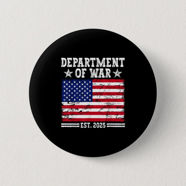 Badge Rond 5 Cm Département De Guerre Usa Camouflage Drapeau Dépar (Devant)