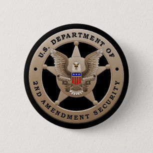 Badge Rond 5 Cm Département des USA de 2ème bouton de sécurité