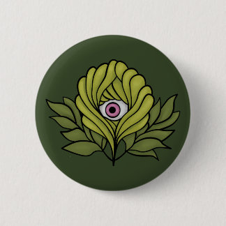 Badge Rond 5 Cm Déplaisant mignon Plante Printemps vert Imaginaire