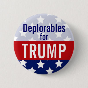 Badge Rond 5 Cm Déplorables pour Donald Trump 2016