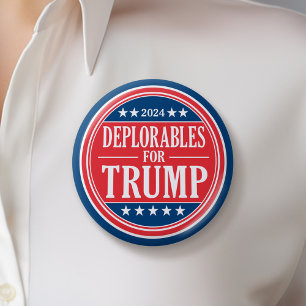 Badge Rond 5 Cm Déplorables pour Donald Trump - 2024