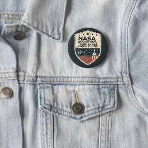 Badge Rond 5 Cm Dept de fusées de la NASA testé par le temps prouv