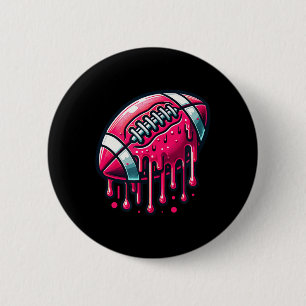 Badge Rond 5 Cm Dérive de football rose