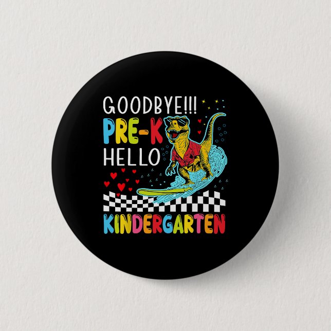 Badge Rond 5 Cm Dernier jour d'école des garçons de pré-maternelle (Devant)