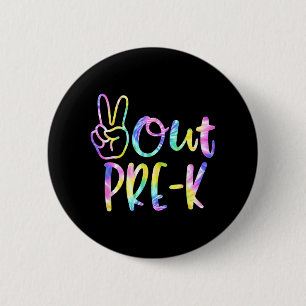 Badge Rond 5 Cm Dernière Journée De Paix À L'École Pré K Enseigner