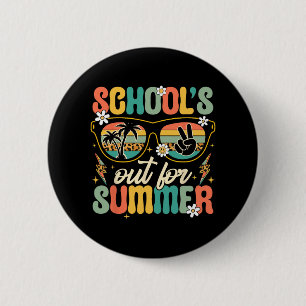 Badge Rond 5 Cm Dernière journée d'école dehors pour les garçons d