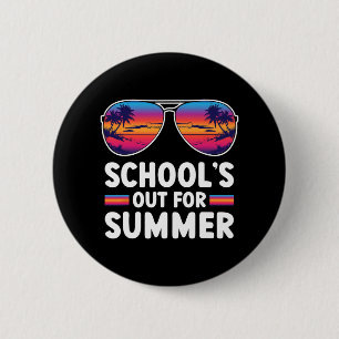 Badge Rond 5 Cm Dernière journée d'école dehors pour les garçons d