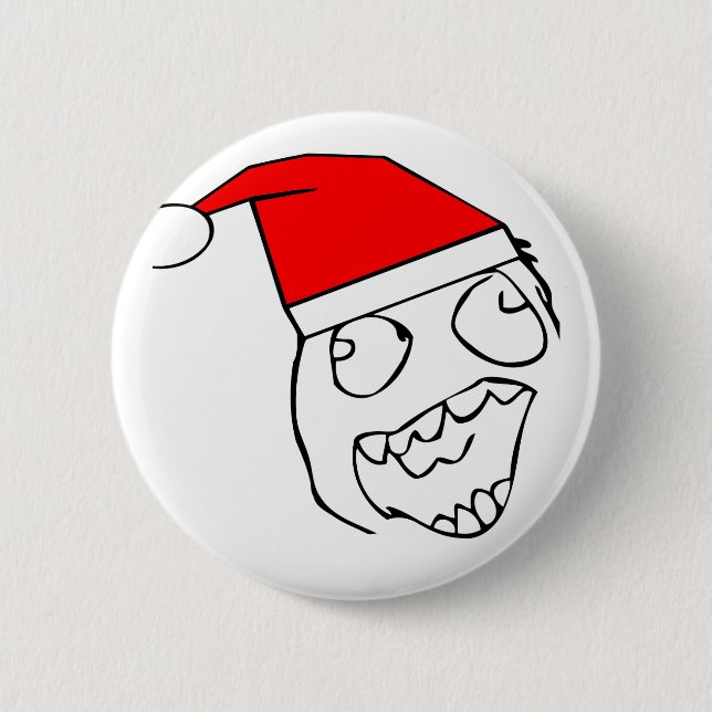 Badge Rond 5 Cm Derp heureux père Noël - meme (Devant)