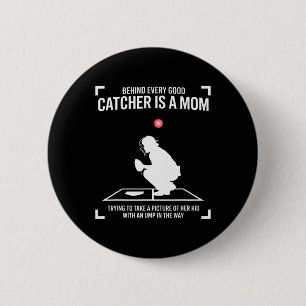 Badge Rond 5 Cm Derrière chaque bon receveur se cache une maman qu