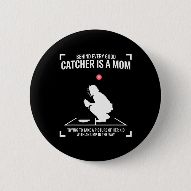 Badge Rond 5 Cm Derrière chaque bon receveur se cache une maman qu (Devant)