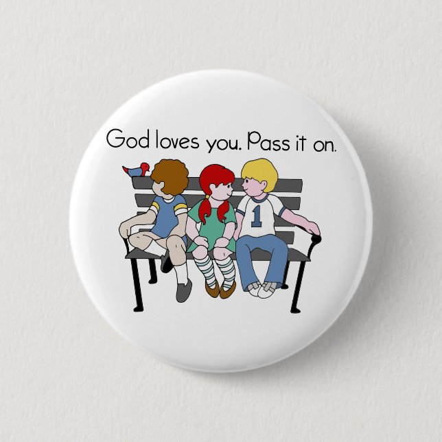 Badge Rond 5 Cm Des amours de Dieu vous le passez dessus (Devant)