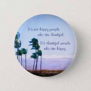 Badge Rond 5 Cm Des gens heureux citent des palmiers hawaiiens pho
