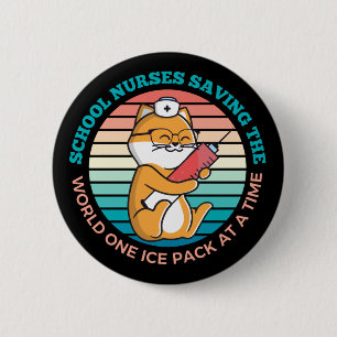 Badge Rond 5 Cm Des Infirmières Sauvons Le Monde Un Pack De Glace