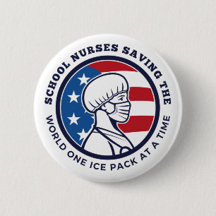 Badge Rond 5 Cm Des Infirmières Sauvons Le Monde Un Pack De Glace