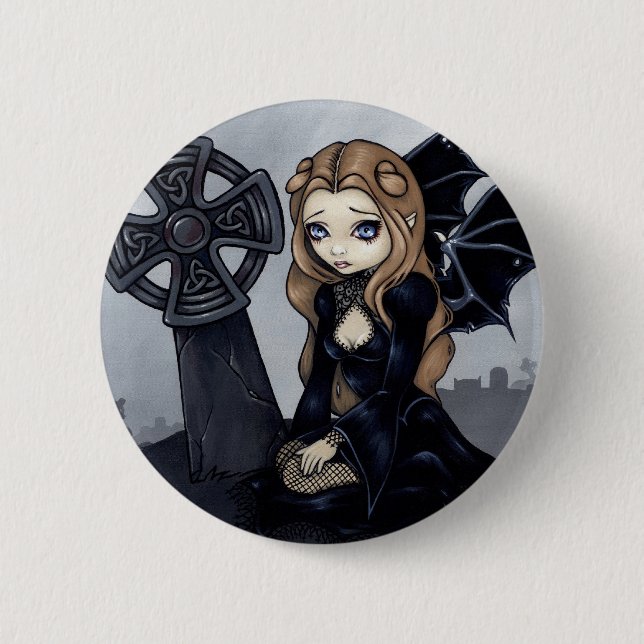 Badge Rond 5 Cm Dès le début" bouton "condamné (Devant)