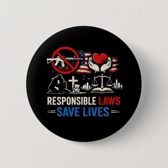 Badge Rond 5 Cm Des lois responsables sauvent des vies (Devant)