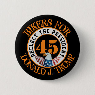Badge Rond 5 Cm Des motards pour Donald J. Trump 2020