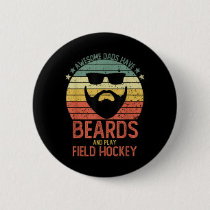 Badge Rond 5 Cm Des papas drôles et géniaux ont des barbes et joue