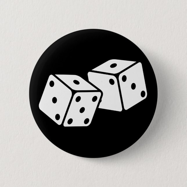 Badge Rond 5 Cm Dés rétro (Devant)