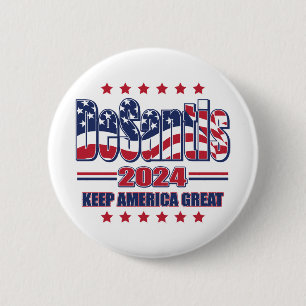 Badge Rond 5 Cm DeSantis-2024-Keep-America-Great