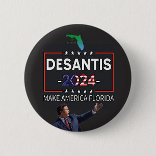 Badge Rond 5 Cm DeSantis pour le Président 2024