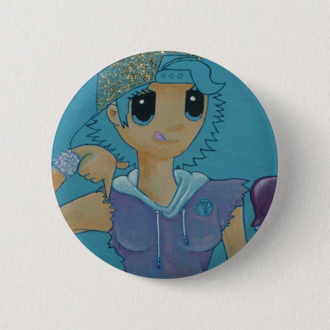 Badge Rond 5 Cm Descendre (Devant)