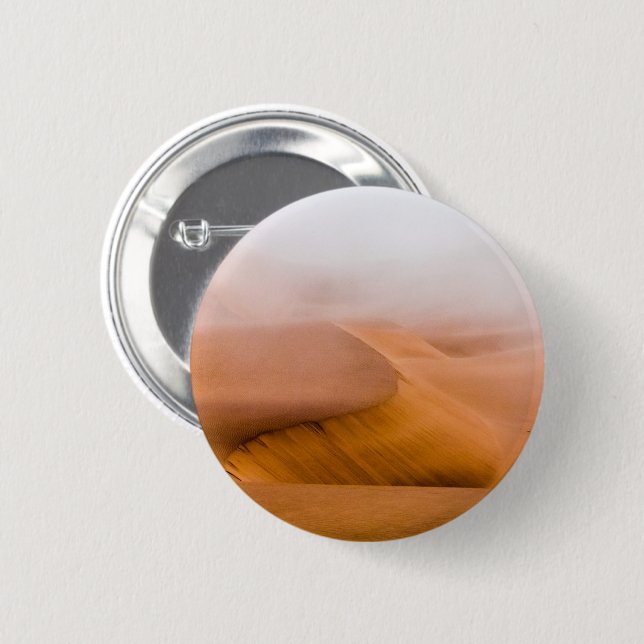 Badge Rond 5 Cm Désert de Foggy Namib (Devant & derrière)