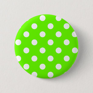 Badge Rond 5 Cm Design à ongles pois vert citron pour le ressort