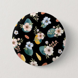 Badge Rond 5 Cm Design Abstrait Floral sans joint