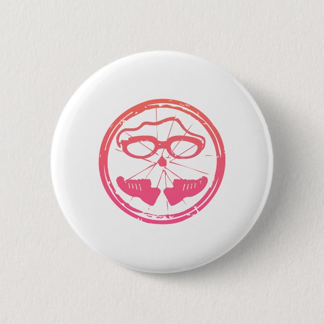 Badge Rond 5 Cm Design cool de triathlon (Devant)