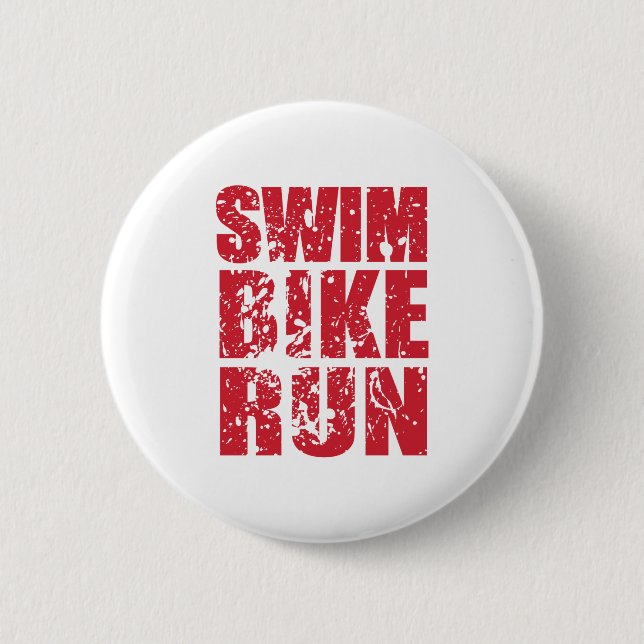 Badge Rond 5 Cm Design cool de triathlon (Devant)