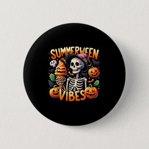 Badge Rond 5 Cm Design crâne - Grande Halloween