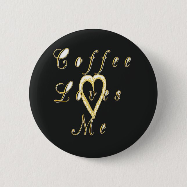Badge Rond 5 Cm Design crémeux pour les amateurs de café (Devant)