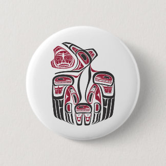 Badge Rond 5 Cm Design de Haida Raven