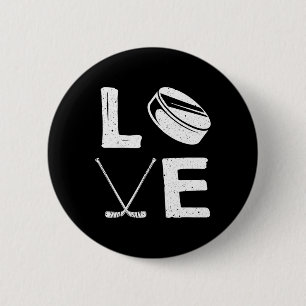 Badge Rond 5 Cm Design De Hockey Amusant Hommes Enfants Hockey Sur