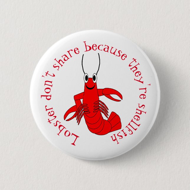 Badge Rond 5 Cm Design de homard (Devant)