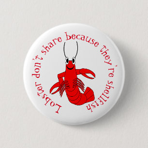 Badge Rond 5 Cm Design de homard