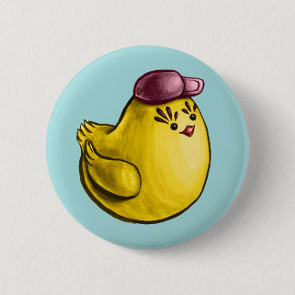 Badge Rond 5 Cm Design de poulet mignon - Drôle Jaune Chick Pâques