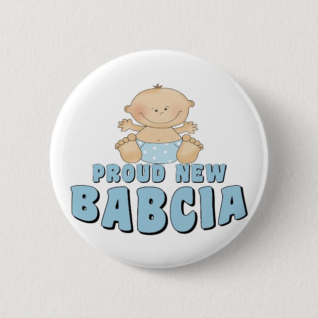 Badge Rond 5 Cm design de T-shirts roud New Babcia (Devant)