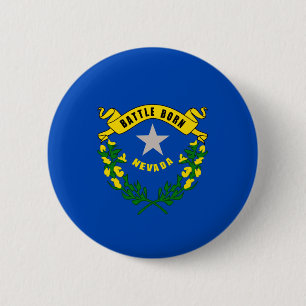 Badge Rond 5 Cm Design du drapeau d'état du Nevada
