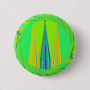 Badge Rond 5 Cm Design géométrique Edgy