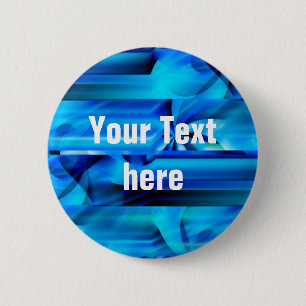 Badge Rond 5 Cm Design graphique transparent - bleu noir I