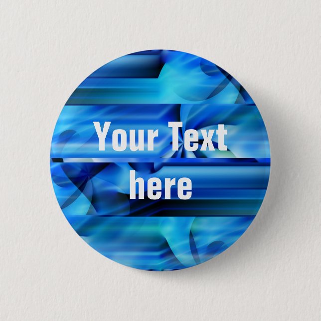 Badge Rond 5 Cm Design graphique transparent - bleu noir I (Devant)